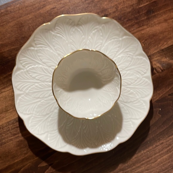 Lenox Other Vintage 982 Lenox Chip Dip Bowl Hand Decorated With 24